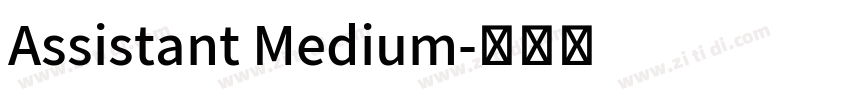 Assistant Medium字体转换